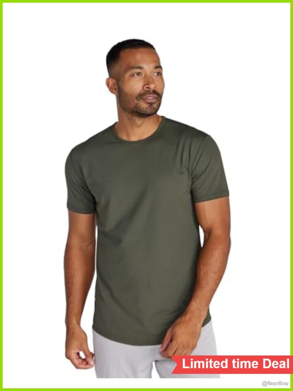 Men's Active Slim Fit Short Sleeve T-Shirt Moisture Wicking Drop-Cut Hem